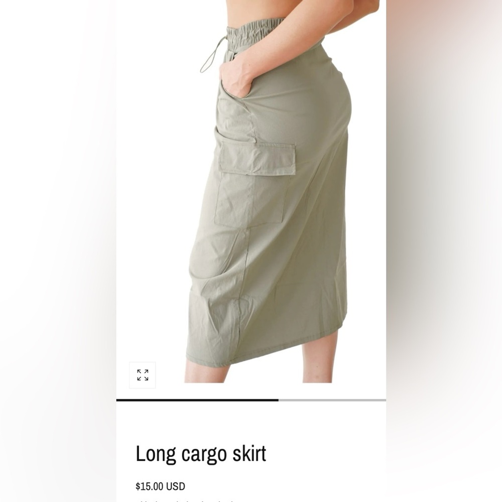 NWT-Long cargo skirt